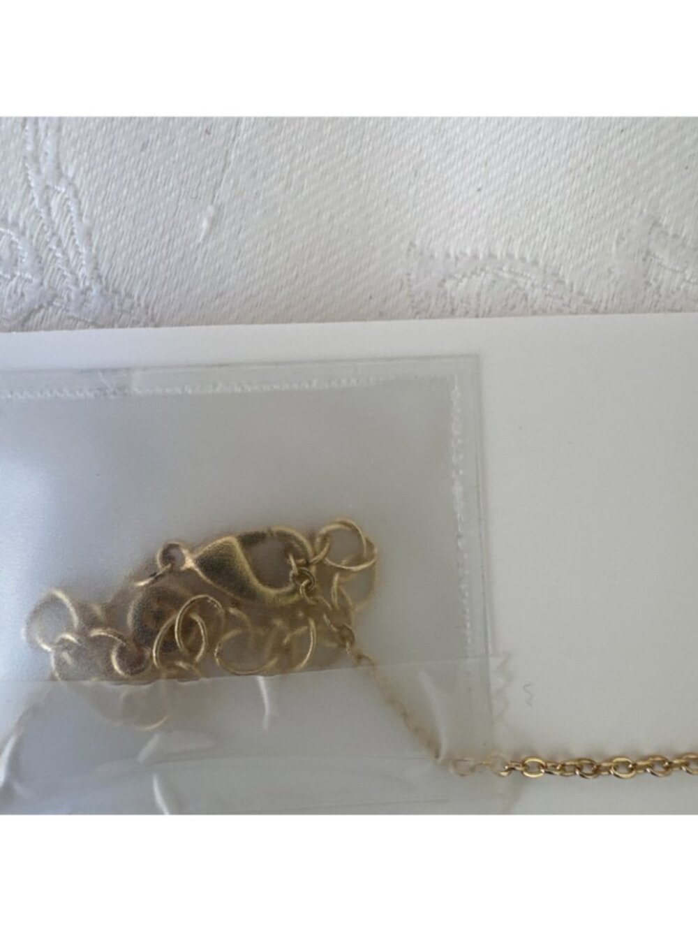 LC Lauren Conrad Dainty Seed Pearls Goldtone Charm 13" Choker Necklace NWT - Picture 9 of 9